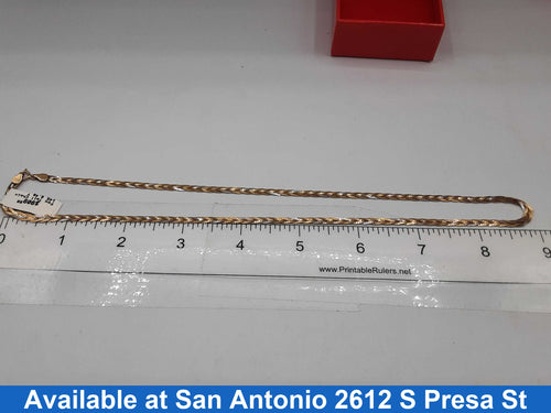 Fox Tail Chain - Yellow Gold 14k (.585) 6.4 grams 18 inch
