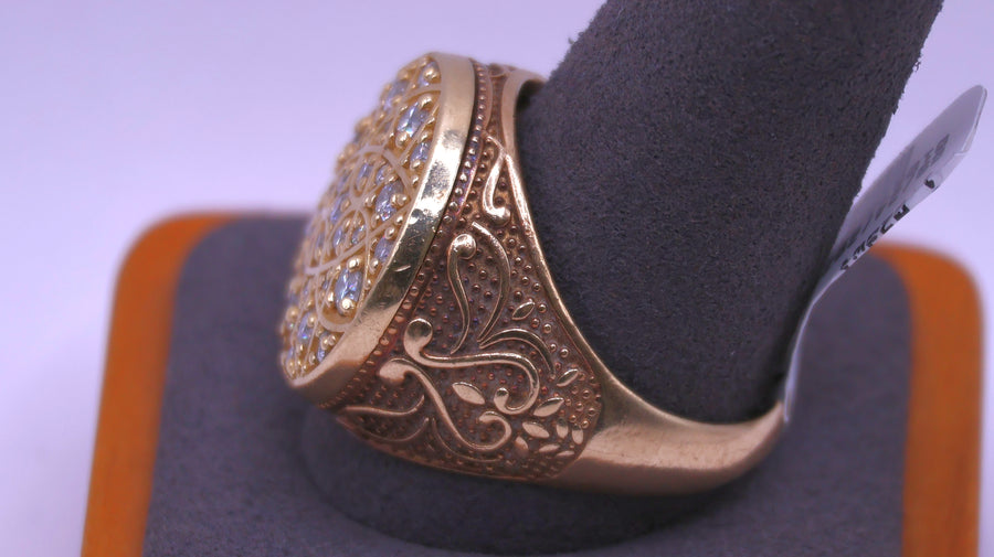 Men's Ring - Yellow Gold 10k (.417) 15.2 grams Size 12