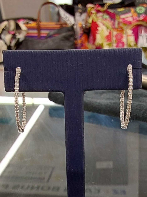 Bangle Earrings - White Gold 10k (.417) 4.1 grams