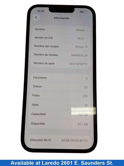 Apple A2482__iphone 13 128 Gb Blue Smart Phone