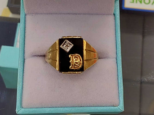 Men's Ring - Yellow Gold 10k (.417) 4.2 Grams Size 11.5