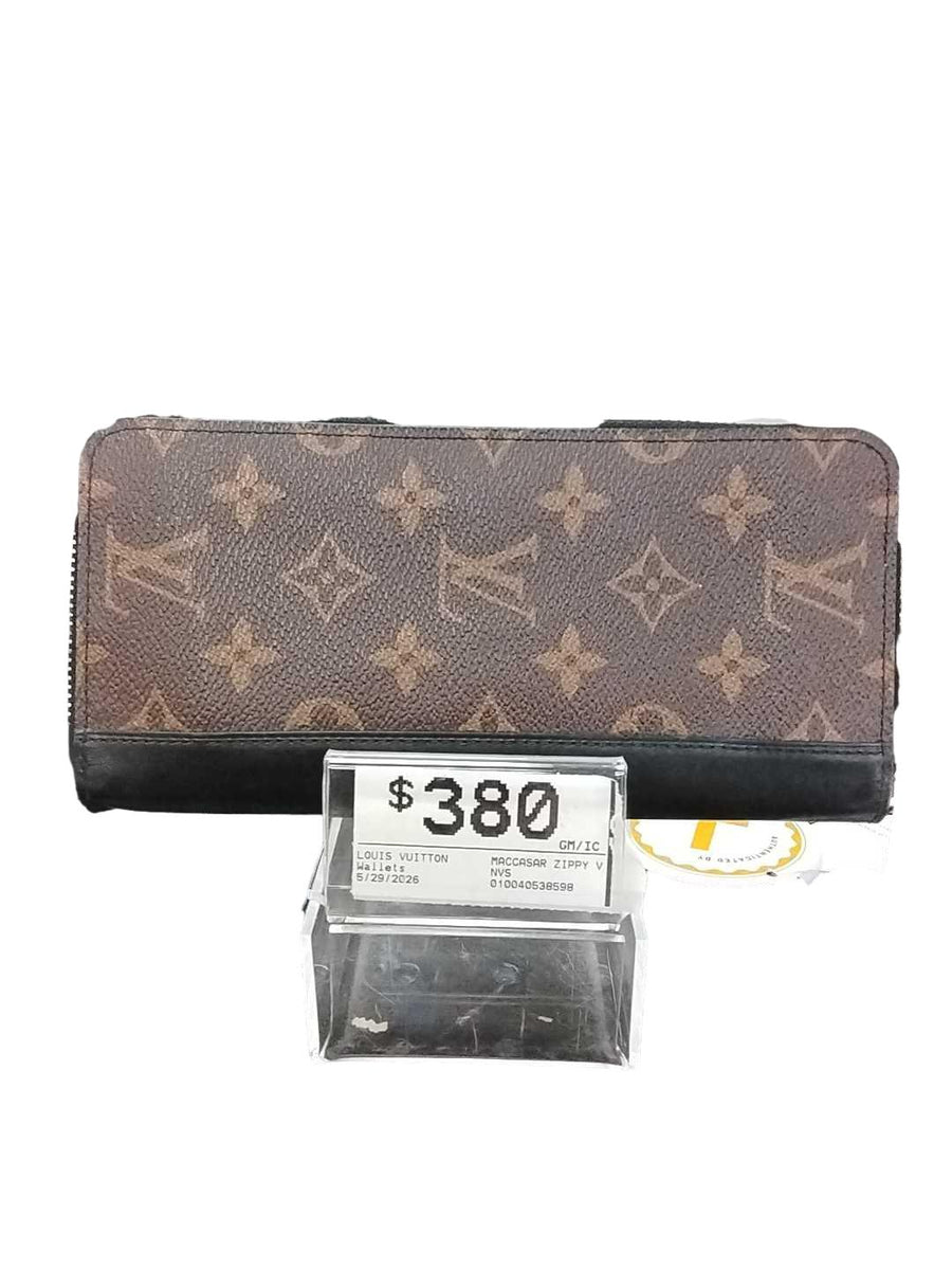 Louis Vuitton Maccasar Zippy Vertical Brown Wallet
