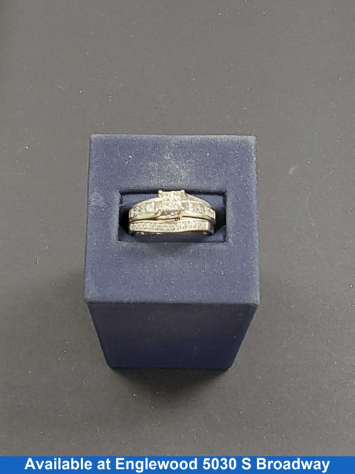 Ring - Engagement Set - White Gold 14k (.585) 7 grams Size 6.5