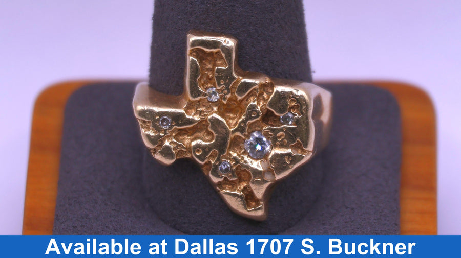 Texas Ring - Yellow Gold 10k (.417) 13.4 Grams Size 12