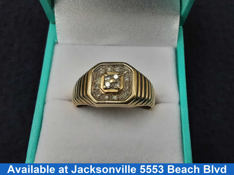 Men's Ring - Yellow Gold 10k (.417) 6 grams Size 11.5