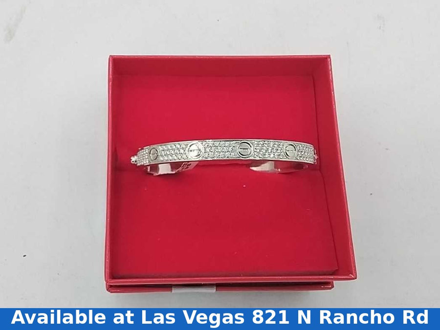 Bangle Bracelet - White Gold 18k (.750) 37.1 grams 9 inch