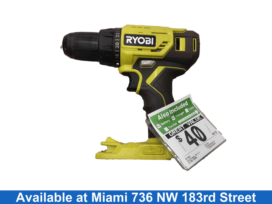 Ryobi P215vn Green Cordless Standard Drill