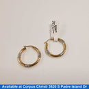 Hoop Earrings - Tricolor Gold 14k (.585) 3.1 grams