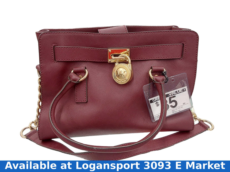 Michael Kors Hamilton Tote Bag Red Purse / Handbag