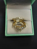 Ring - Engagement Set - Yellow Gold 14k (.585) 5.6 grams Size 8.5