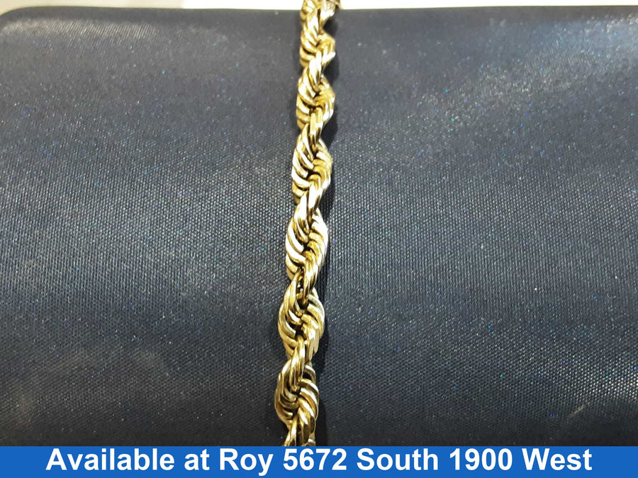 Rope Bracelet - Yellow Gold 14k (.585) 13.4 grams 8 inch