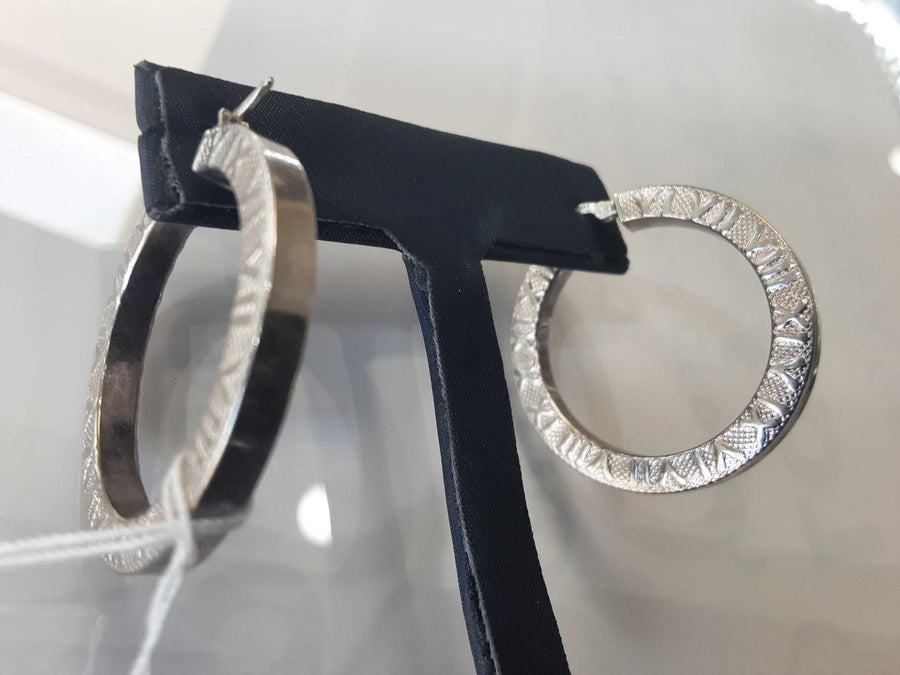 Bangle Earrings - Silver 8.7 grams