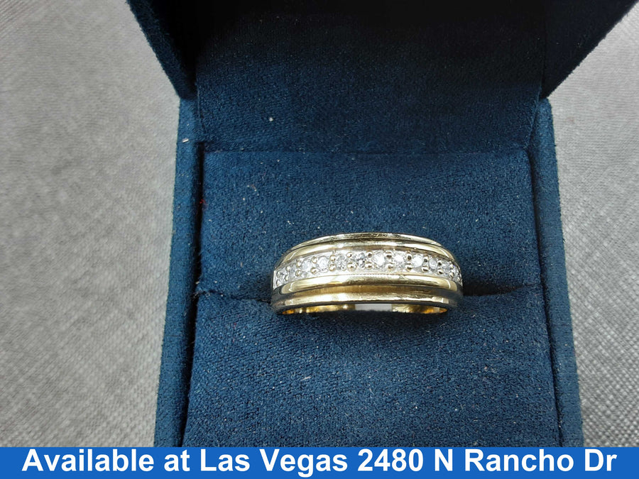 Ring - Wedding Band - Yellow Gold 14k (.585) 5.8 grams Size 8
