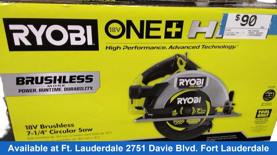 Ryobi Pblcs302b Green Cordless Circular Saw