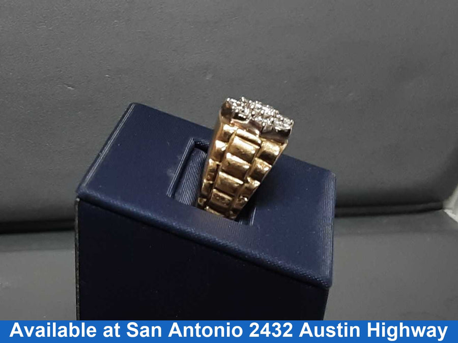 Men's Ring - Yellow Gold 14k (.585) 9.8 grams Size 7