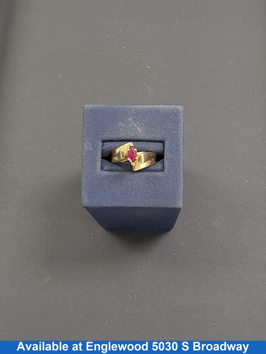 Women's Ring - Solitaire - Yellow Gold 14k (.585) 3.9 grams Size 6.5