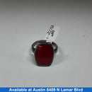 Women's Ring - Solitaire - Silver 6.4 grams Size 8