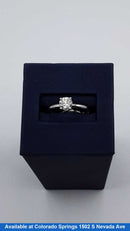 Women's Ring - Solitaire - White Gold 14k (.585) 3 grams Size 7