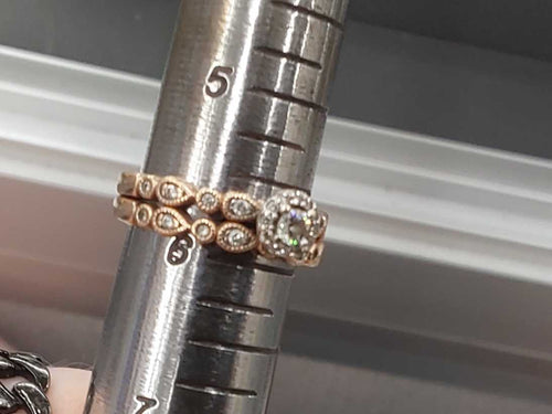 Ring - Engagement Set - Rose Gold 10k (.417) 3.9 Grams Size 6