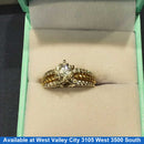 Ring - Engagement Set - Yellow Gold 14k (.585) 4.6 grams Size 20