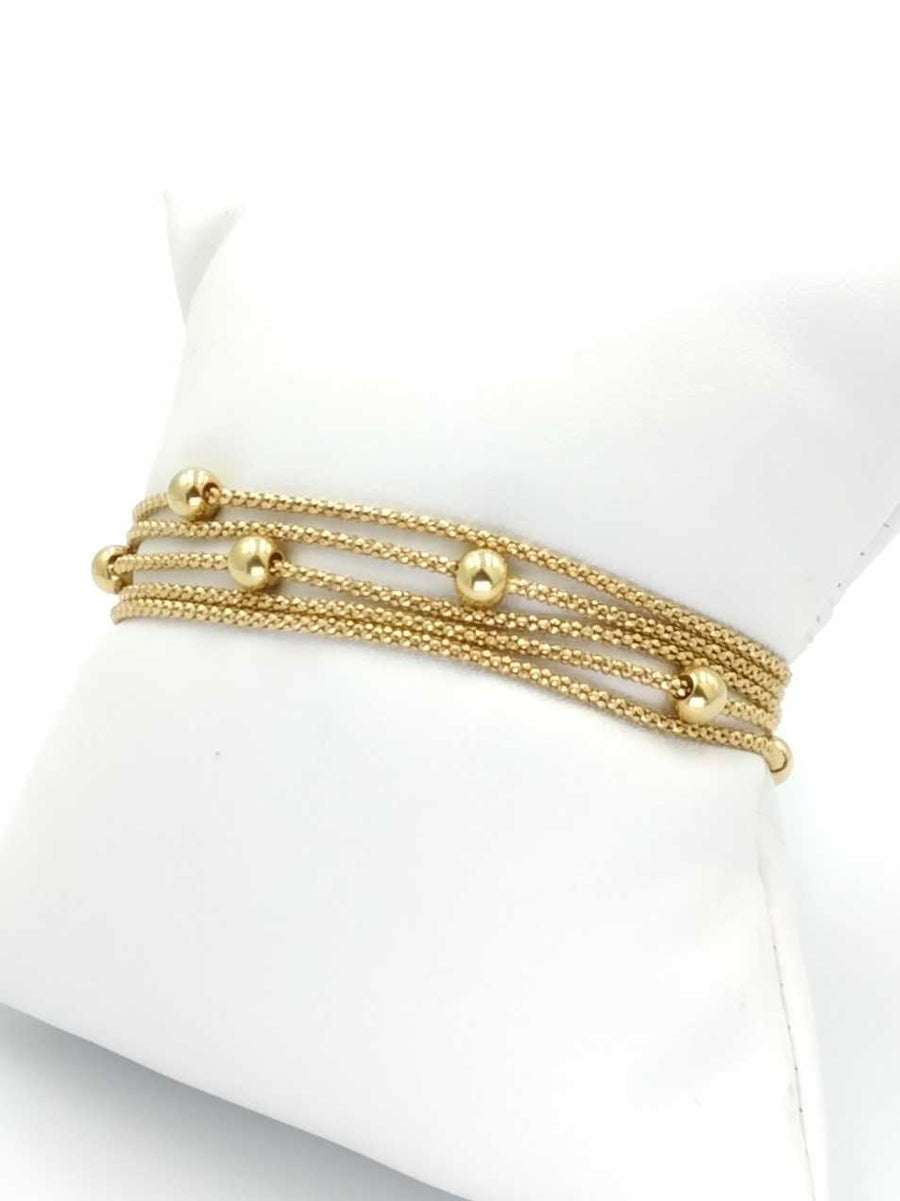 Bead Bracelet - Yellow Gold 14k (.585) 12 grams 7 inch