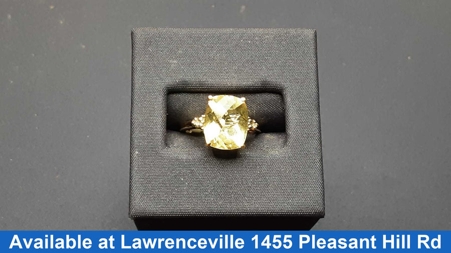 Women's Ring - Solitaire - Yellow Gold 10k (.417) 3 grams Size 20