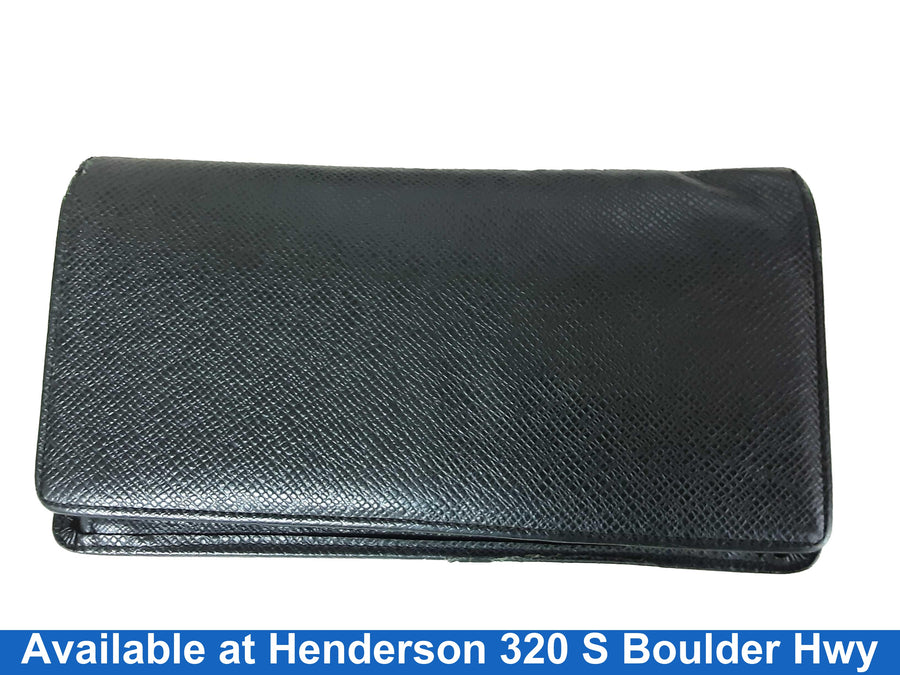 Louis Vuitton Brazza Fold Over Black Wallet