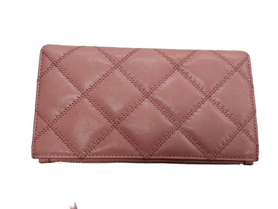 Tory Burch Tory Burch Pink Magnolia Quilted Leather Willa Wal Pink Wallet