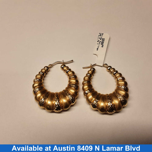 Shrimp Earrings - Yellow Gold 10k (.417) 5.3 grams