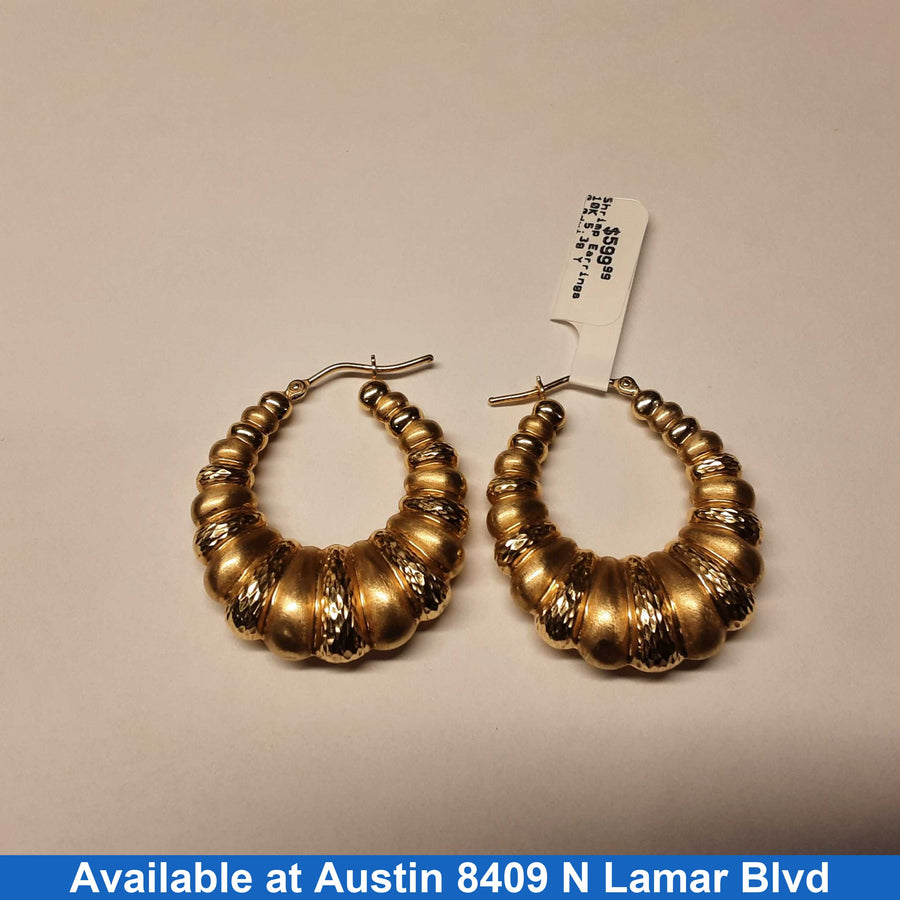 Shrimp Earrings - Yellow Gold 10k (.417) 5.3 grams