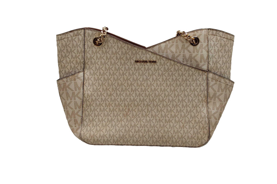 Michael Kors Jet Set Travel Shoulder Tote Beige / Tan Purse / Handbag