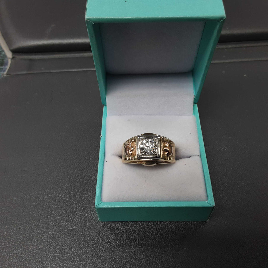 Men's Ring - Yellow Gold 10k (.417) 8.2 grams Size 10