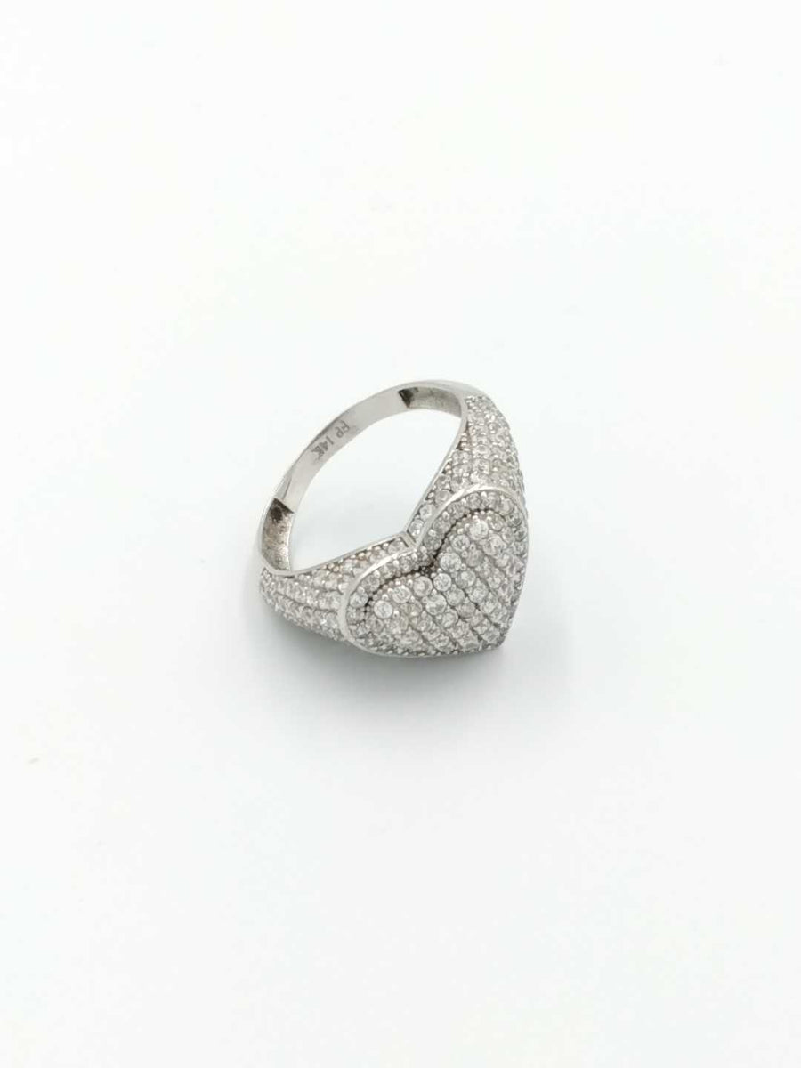 Women's Ring - White Gold 14k (.585) 5.2 grams Size 9.5