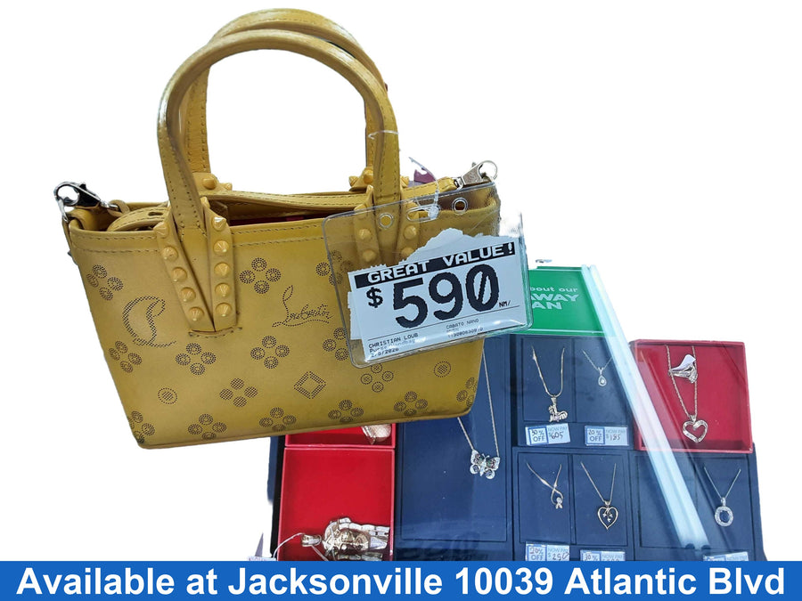 Christian Louboutin Cabato Nano Yellow Purse / Handbag