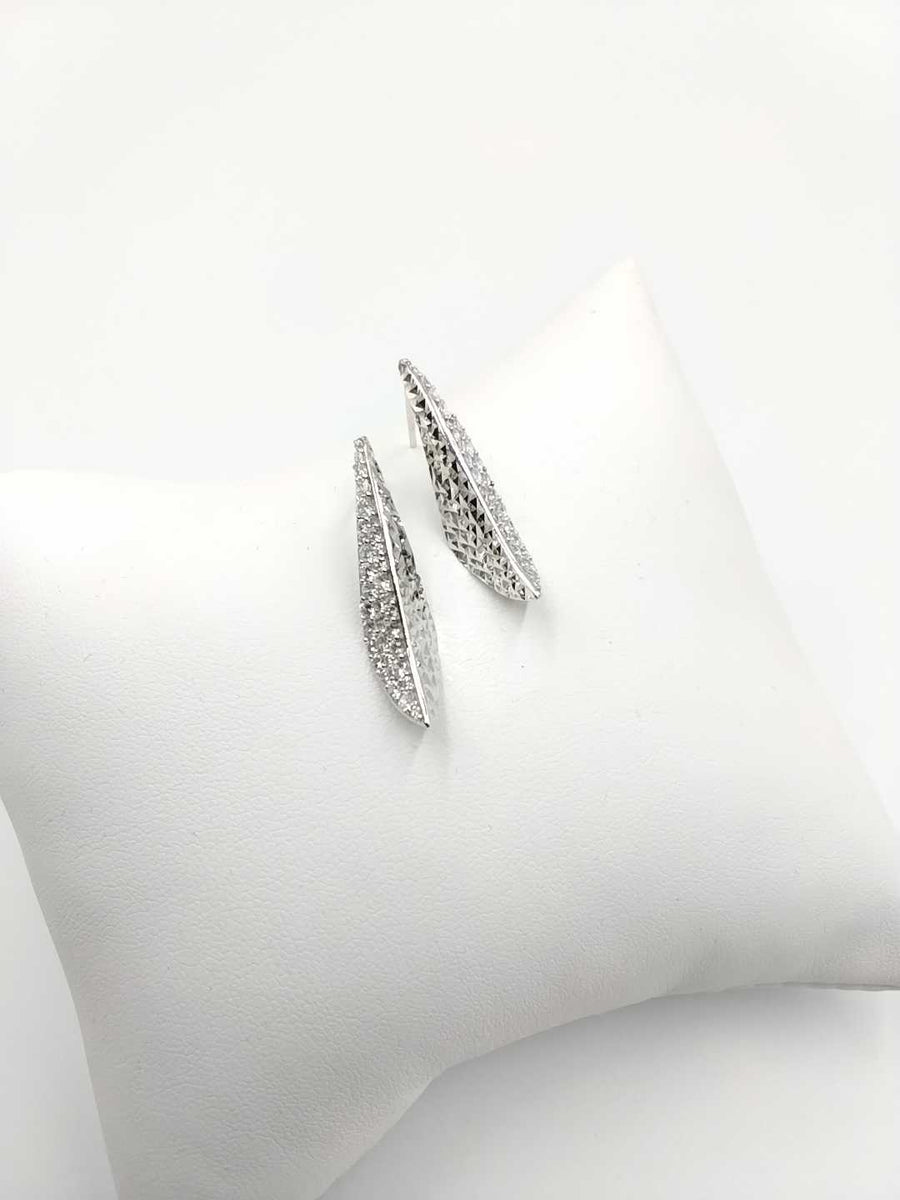 Earrings - White Gold 14k (.585) 3.4 grams