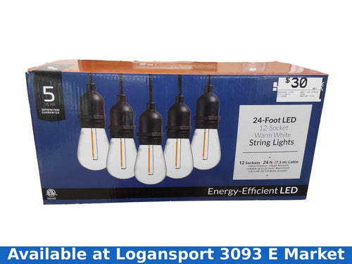 Newhouse Lighting 24ft Led String Lights Black Work Light