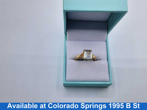 Women's Ring - Solitaire - Yellow Gold 14k (.585) 2.8 grams Size 8