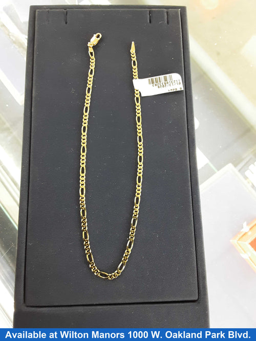 Figaro Chain - Yellow Gold 10k (.417) 3.3 grams 10 inch