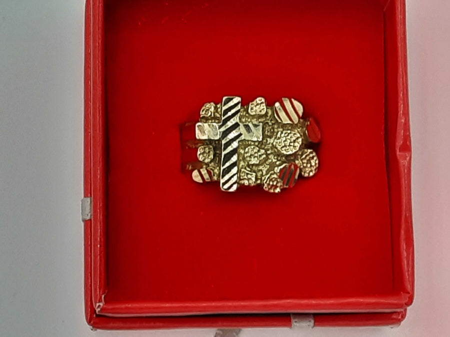 Men's Ring - Yellow Gold 10k (.417) 5.5 grams Size 10