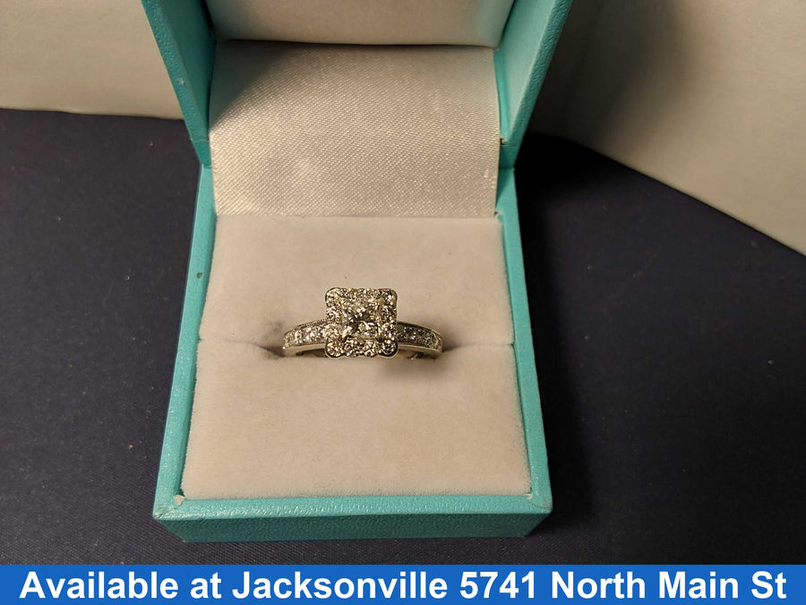 Ring - Engagement Set - White Gold 14k (.585) 3.9 grams Size 6