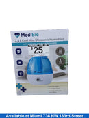 Medi Bio 2.5 L Cool Mist Ultrasonic Humidifer White Other Household Appliance