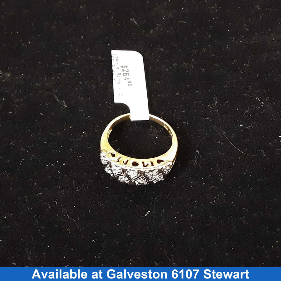 Women's Ring - Yellow Gold 10k (.417) 2.4 grams Size 7