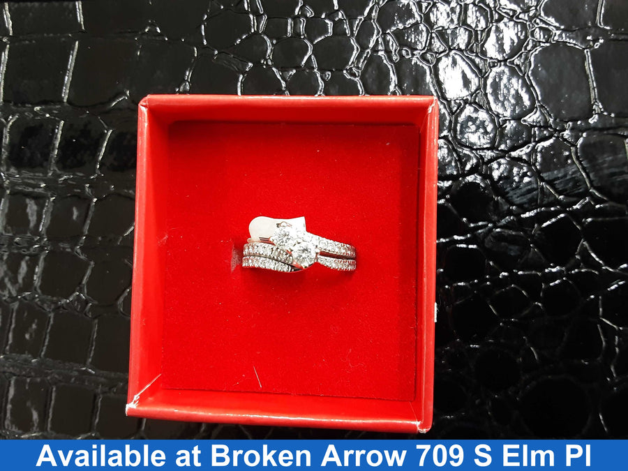 Ring - Engagement Set - White Gold 14k (.585) 5.2 grams Size 4