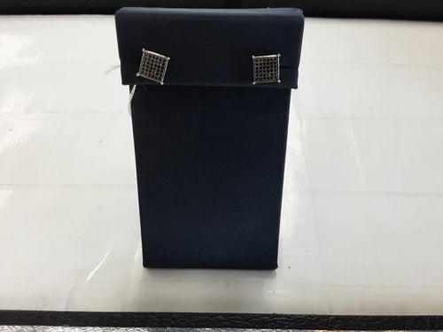 Double Stud Earring - White Gold 10k (.417) 2 grams