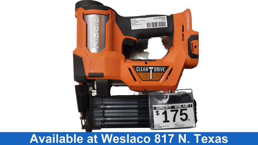 Ridgid R09891 Orange Cordless Brad Nailer
