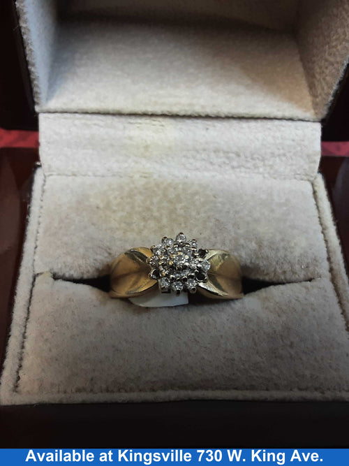 Women's Ring - Yellow Gold 10k (.417) 3 grams Size 20