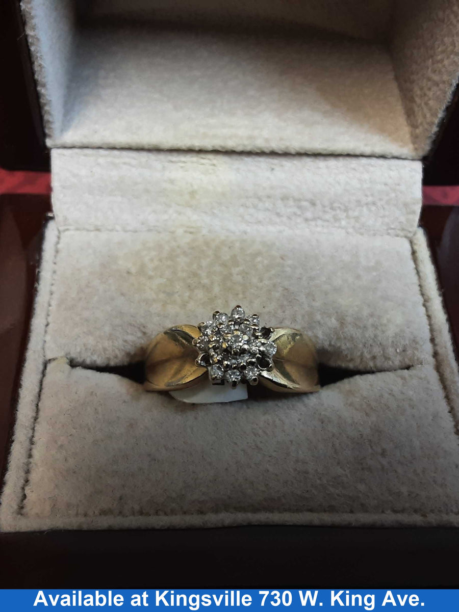 Women's Ring - Yellow Gold 10k (.417) 3 grams Size 20