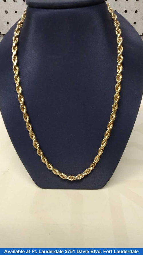 Rope Chain - Yellow Gold 14k (.585) 7.6 grams 24 inch