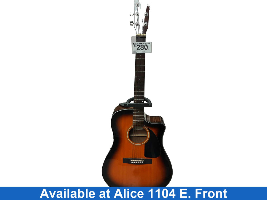 Fender Cd-60ce Brown Acoustic / Electric Resonator Guitar