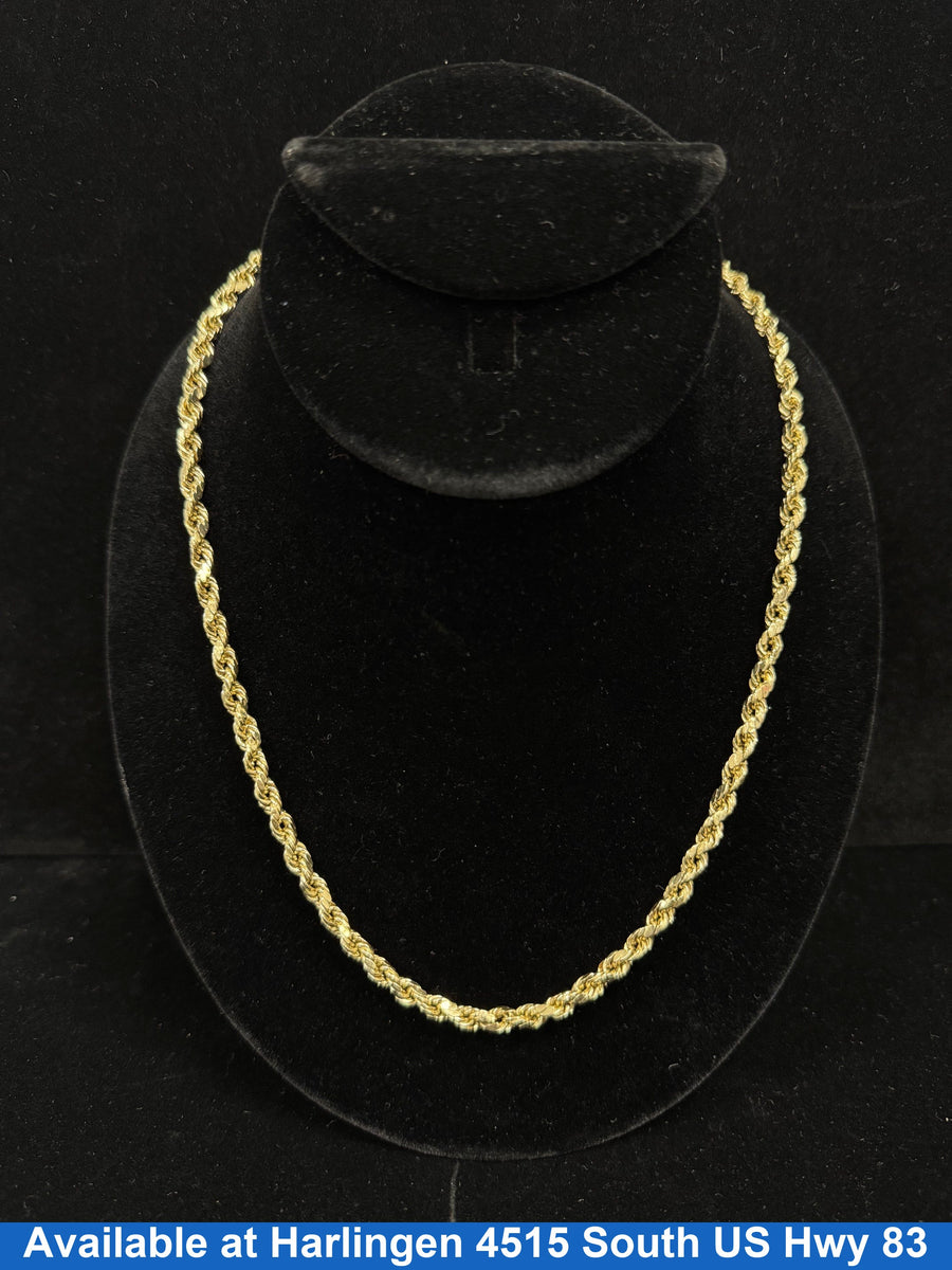 Rope Chain - Yellow Gold 10k (.417) 9 grams 22 inch